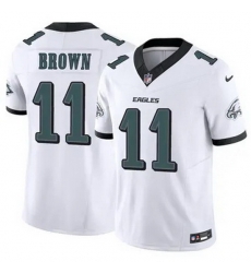 Youth Philadelphia Eagles A.J. Brown #11 White F U S E Stitched NFL Jersey