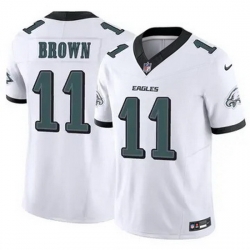 Youth Philadelphia Eagles A.J. Brown #11 White F U S E Stitched NFL Jersey