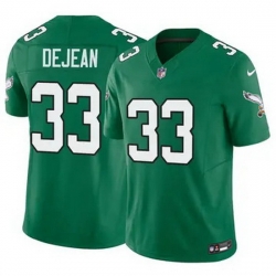 Youth Philadelphia Eagles Cooper DeJean #33 Green Vapor Untouchable Stitched NFL Jersey