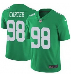 Youth Philadelphia Eagles Jalen Carter #98 Green Vapor Untouchable Limited Stitched NFL Jersey