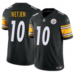 Men Pittsburgh Steelers  10 Kaden Wetjen Black 2026 Draft F U S E  Vapor Limited Stitched Football Jersey