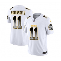 Men Pittsburgh Steelers 11 Allen Robinson II White 2023 F U S E  Smoke Vapor Untouchable Limited Stitched Jersey
