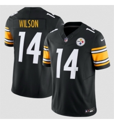 Men Pittsburgh Steelers  14 Roman Wilson Black 2026 F U S E  Vapor Limited Stitched Football Jersey