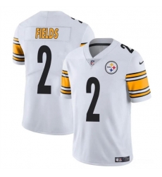 Men Pittsburgh Steelers 2 Justin Fields White Vapor Untouchable Limited Stitched Jersey