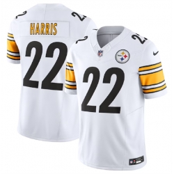 Men Pittsburgh Steelers 22 Najee Harris White 2023 F U S E  Vapor Untouchable Limited Stitched Jersey