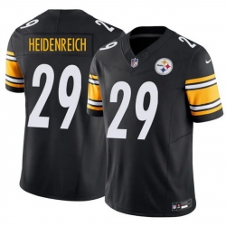 Men Pittsburgh Steelers  29 Eli Heidenreich Black 2026 Draft F U S E  Vapor Limited Stitched Football Jersey