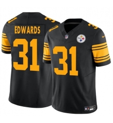 Men Pittsburgh Steelers 31 Daijun Edwards Black 2024 F U S E  Color Rush Limited Stitched Jersey