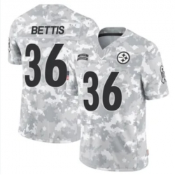 Men Pittsburgh Steelers 36 Jerome Bettis 2024 Arctic Camo Salute To Service Limited Stitched Football Jersey