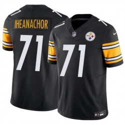 Men Pittsburgh Steelers  71 Max Iheanachor Black 2026 Draft F U S E  Vapor Limited Stitched Football Jersey