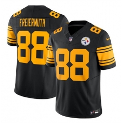 Men Pittsburgh Steelers 88 Pat Freiermuth Black 2023 F U S E  Vapor Color Rush Limited Stitched Jersey