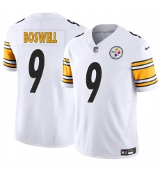 Men Pittsburgh Steelers 9 Chris Boswell White 2024 F U S E  Vapor Untouchable Limited Stitched Jersey