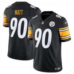 Men Pittsburgh Steelers 90 T J  Watt Black 2023 F U S E  Vapor Untouchable Limited Stitched Jersey