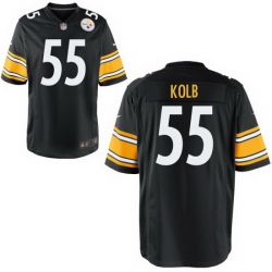 Men Steelers #55 John kolb Black Home Game Stitched Jersey