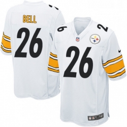 Mens Nike Pittsburgh Steelers 26 LeVeon Bell Game White NFL Jersey