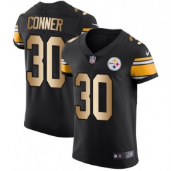 Mens Nike Pittsburgh Steelers 30 James Conner Elite BlackGold Team Color NFL Jersey