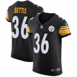 Mens Nike Pittsburgh Steelers 36 Jerome Bettis Black Team Color Vapor Untouchable Elite Player NFL Jersey