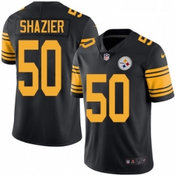 Mens Nike Pittsburgh Steelers 50 Ryan Shazier Limited Black Rush Vapor Untouchable NFL Jersey