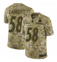 Mens Nike Pittsburgh Steelers 58 Jack Lambert Limited Camo 2018 Salute to Service NFL Jersey