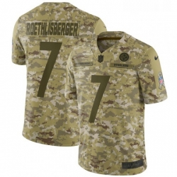 Mens Nike Pittsburgh Steelers 7 Ben Roethlisberger Limited Camo 2018 Salute to Service NFL Jersey