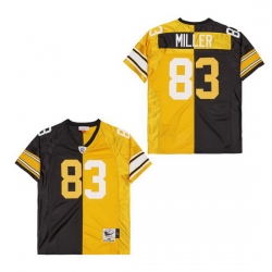 Men's Pittsburgh Steelers Heath Miller #83 Gold Black Split Stitched NFL Football Jersey