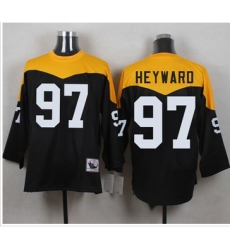 Mitchell And Ness 1967 Pittsburgh Steelers 97 Cameron Heyward Black Yelllow Throwback Men 27s Stitc