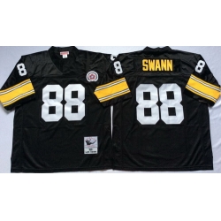 Mitchell And Ness Steelers #88 Lynn Swann Black Throwback Stitched NFL Jersey