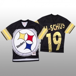 NFL Pittsburgh Steelers 19 JuJu Smith Schuster Black Men Mitchell  26 Nell Big Face Fashion Limited NFL Jersey