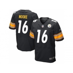 Nike Pittsburgh Steelers 16 Lance Moore Black Elite NFL Jersey