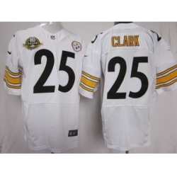 Nike Pittsburgh Steelers 25 Ryan Clark White Elite W 80 Anniversary Patch NFL Jersey