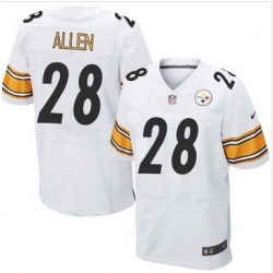 Nike Pittsburgh Steelers #28 Cortez Allen White Men 27s Stitched NFL Elite Jersey