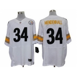 Nike Pittsburgh Steelers 34 Rashard Mendenhall White Elite NFL Jersey