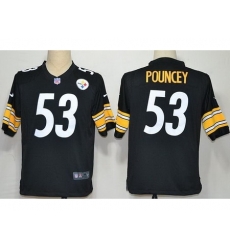 Nike Pittsburgh Steelers 53 Maurkice Pouncey Black Game NFL Jersey