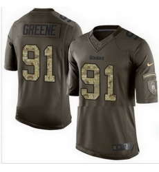 Nike Pittsburgh Steelers #91 Kevin Greene Green Mens Stitched NFL Limited Salute to Service Jersey