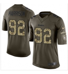 Nike Pittsburgh Steelers #92 James Harrison Green Men 27s Stitched NFL Limited Salute to Service Jersey