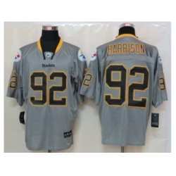 Nike Pittsburgh Steelers 92 James Harrison Grey Elite Lights Out NFL Jersey