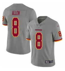 Nike Redskins 8 Kyle Allen Gray Men Stitched NFL Limited Inverted Legend Jersey