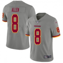 Nike Redskins 8 Kyle Allen Gray Men Stitched NFL Limited Inverted Legend Jersey