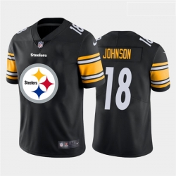 Nike Steelers 18 Diontae Johnson Black Team Big Logo Vapor Untouchable Limited Jersey