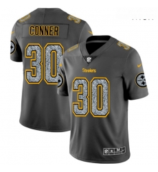 Nike Steelers 30 James Conner Gray Camo Vapor Untouchable Limited Jersey