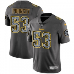 Nike Steelers #53 Maurkice Pouncey Gray Static Mens NFL Vapor Untouchable Game Jersey