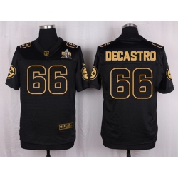 Nike Steelers #66 David DeCastro Black Mens Stitched NFL Elite Pro Line Gold Collection Jersey