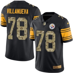 Nike Steelers #78 Alejandro Villanueva Black Camo Mens Stitched NFL Limited Rush Jersey