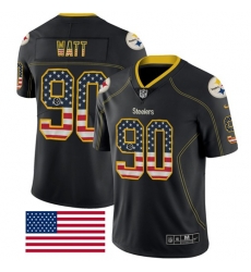 Nike Steelers 90 T. J. Watt Black Men s Stitched NFL Limited Rush 0