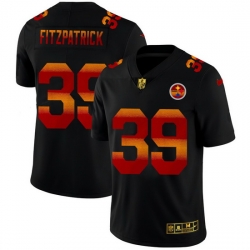 Pittsburgh Steelers 39 Minkah Fitzpatrick Men Black Nike Red Orange Stripe Vapor Limited NFL Jersey