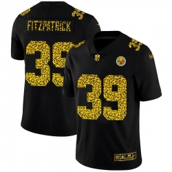 Pittsburgh Steelers 39 Minkah Fitzpatrick Men Nike Leopard Print Fashion Vapor Limited NFL Jersey Black