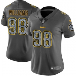 Nike Steelers #98 Vince Williams Gray Static Womens NFL Vapor Untouchable Game Jersey