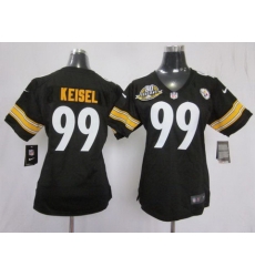 Women Nike Pittsburgh Steelers 99# Brett Keisel Black Jersey W 80th Pa-tch