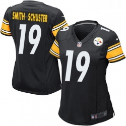 Womens Nike Pittsburgh Steelers 19 JuJu Smith Schuster Game Black Team Color NFL Jersey