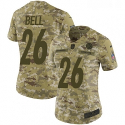 Womens Nike Pittsburgh Steelers 26 LeVeon Bell Limited Camo 2018 Salute to Service NFL Jerse