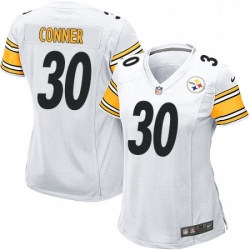 Womens Nike Pittsburgh Steelers 30 James Conner Game White NFL Jersey